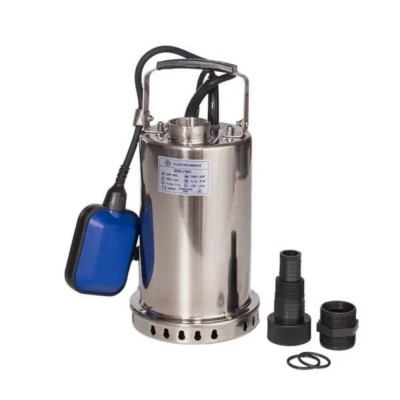 Pompe de drainage avec flotteur externe et corps en acier inoxydable Electromash QDS-750C, puissance 750 W, débit 200 l/min, hauteur manométrique 11 m, sortie 1″ - Electromash