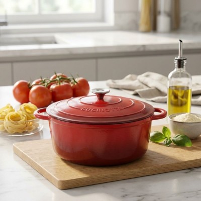 Casserole en fonte émaillée La Nordica, Rond, Ф28 - Cocotte en fonte