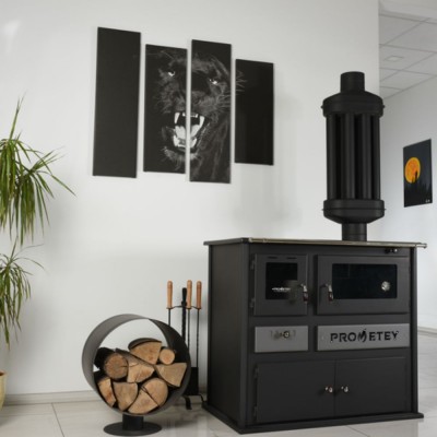 Cuisinière à bois Prometey Practik-L, 11kW - Cuisinières à bois