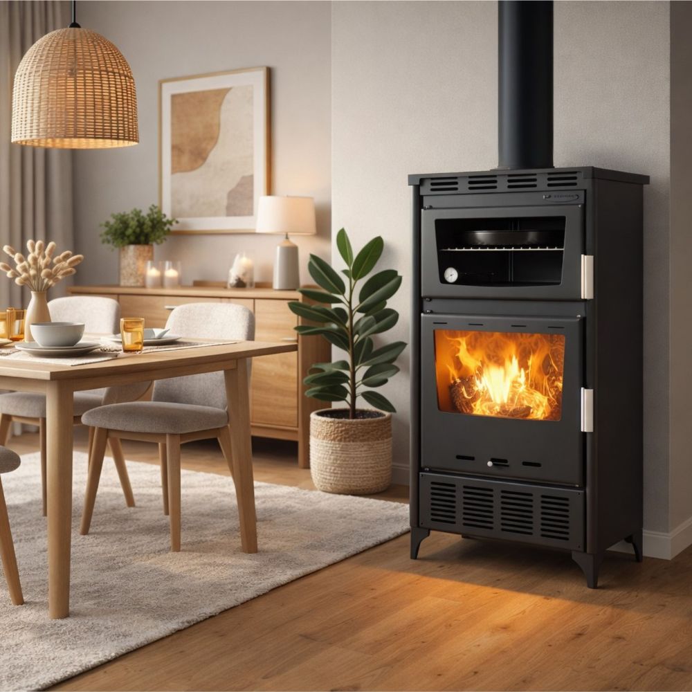 Poêle à bois avec four Balkan Energy ATS 90-30 ΜΑSΙΝΑ AERO, ventilateur, 18.23kW | Poêles à bois avec four | Poêles à bois |