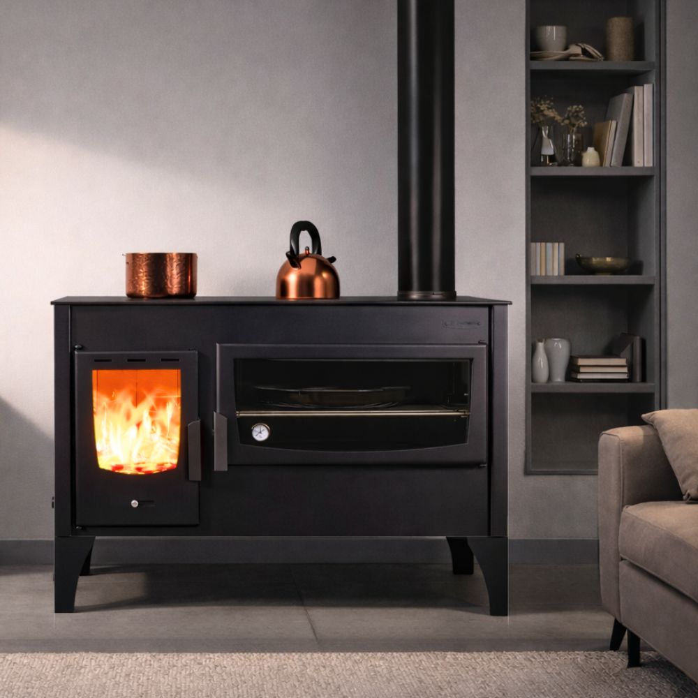 Cuisinière à bois Balkan Energy ATS ΜΑSΙΝΑ VERGINA, 10.2kW | Poêles à bois avec four | Poêles à bois |