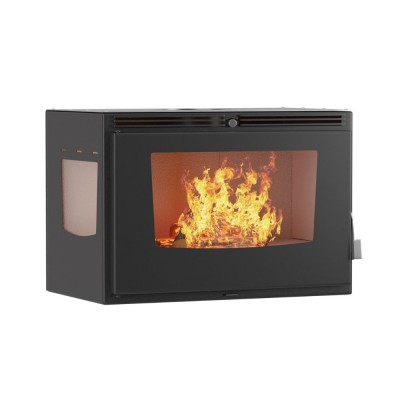 Cheminée à bois Balkan Energy ATS INSERT CORNER AIR 800, avec ventilateur et conduits d'air, droite, 13.73kW - Insert cheminées