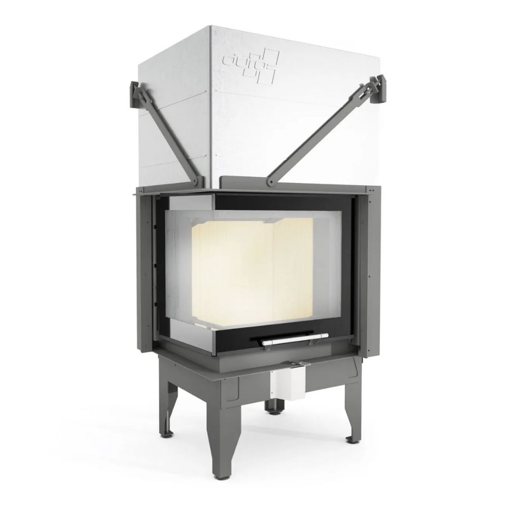 Cheminée à bois UNIFLAM 660 DURO avec conduits d’air et arrivée d’air, côté gauche, 10,25 kW | Cheminée moderne | Insert cheminées |