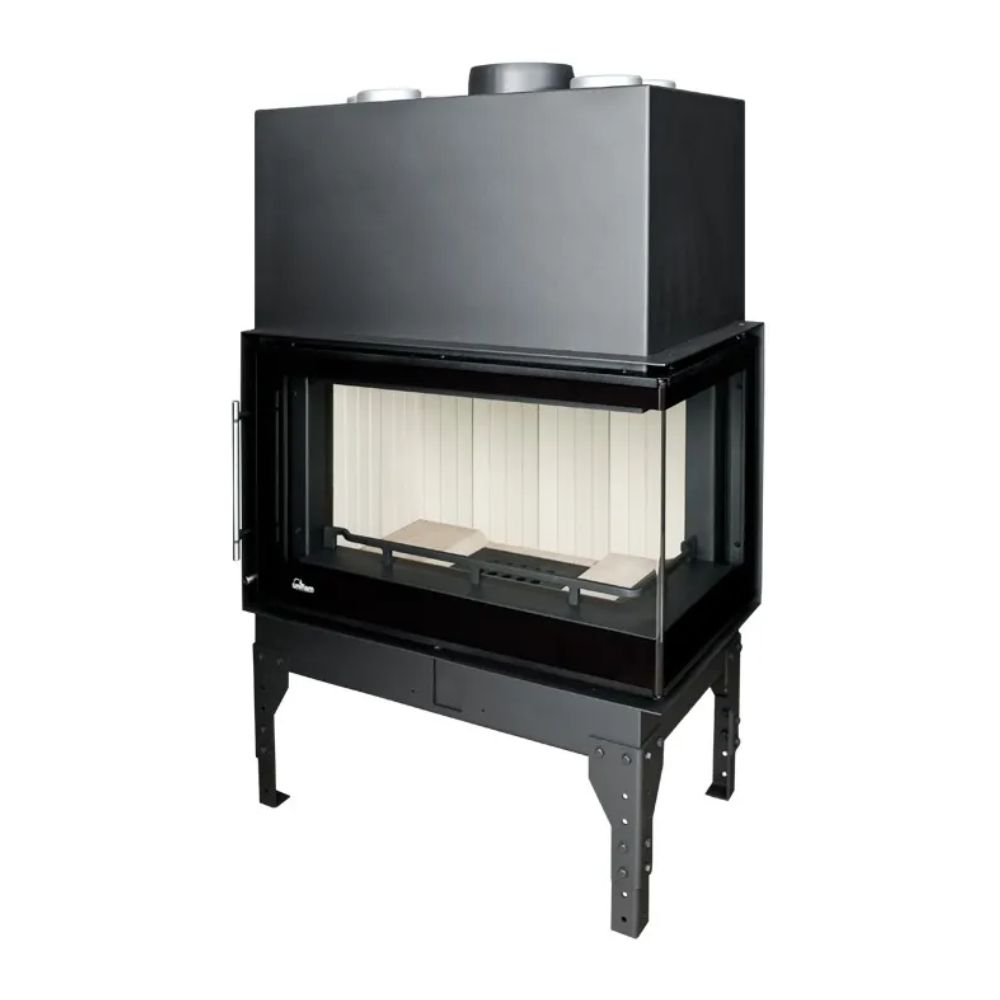 Cheminée à bois UNIFLAM 860 EVO PBS avec conduits d’air et arrivée d’air, côté droit, 15 kW | Insert Cheminées à bois | Insert cheminées |