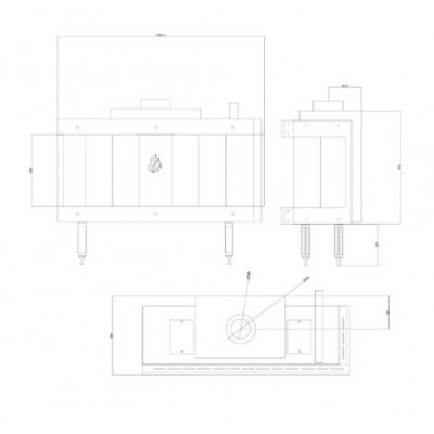 Cheminée à gaz Balkan Energy GAS CORNER 100, 10.2kW - Insert cheminées