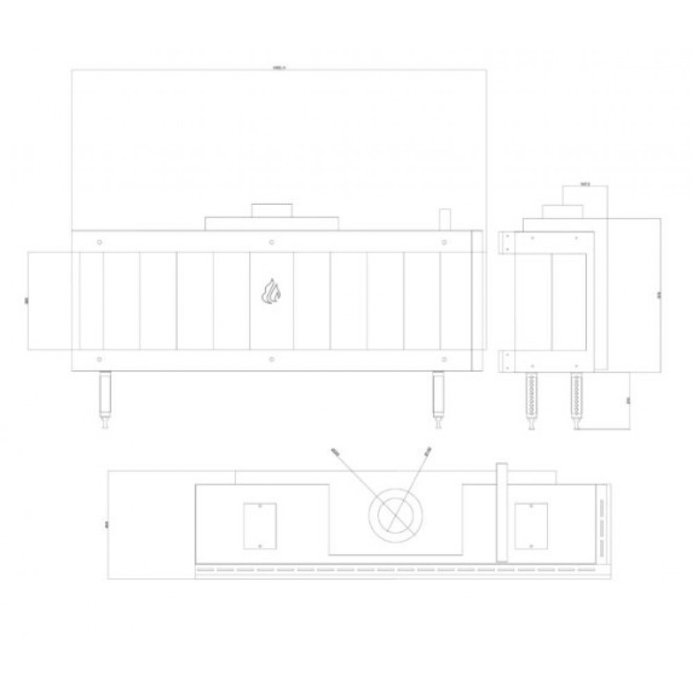Cheminée à gaz Balkan Energy GAS CORNER 150, 13kW | Cheminées à gaz | Insert cheminées |