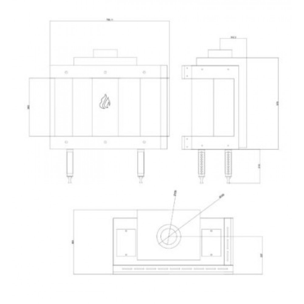Cheminée à gaz Balkan Energy GAS CORNER 70, 7.8kW | Cheminées à gaz | Insert cheminées |