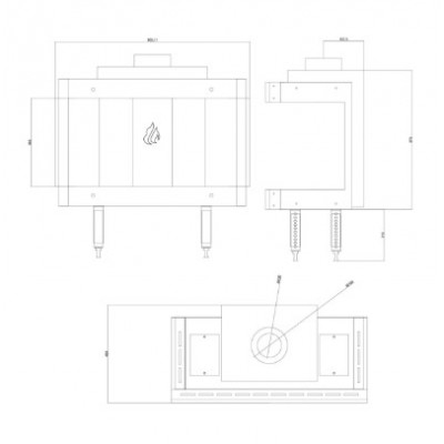 Cheminée à gaz Balkan Energy GAS PANORAMA 70, 7.8kW - Insert cheminées