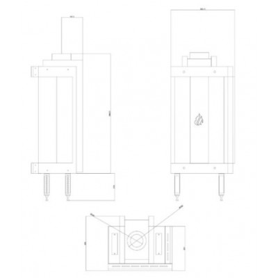 Cheminée à gaz Balkan Energy GAS STANDING CORNER, 3.9kW - 6.0kW - Insert cheminées