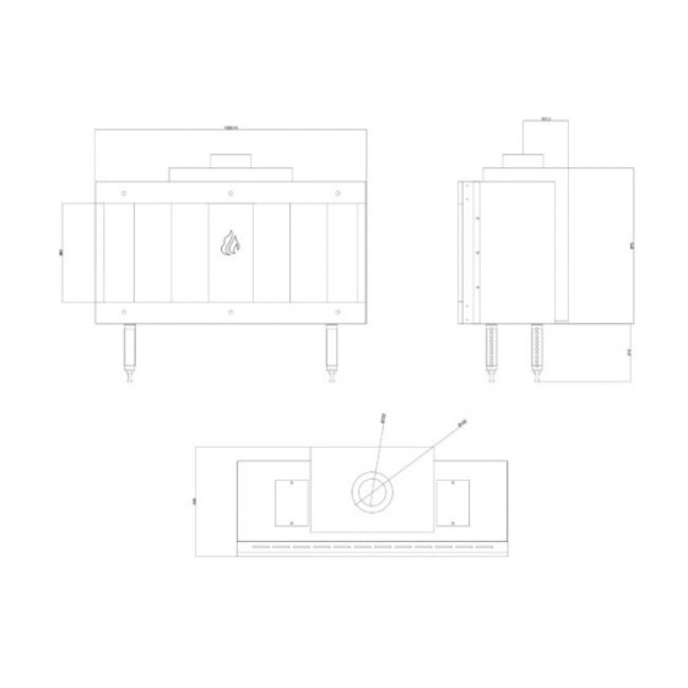 Cheminée à gaz Balkan Energy GAS STRAIGHT 100, 10.2kW | Cheminées à gaz | Insert cheminées |