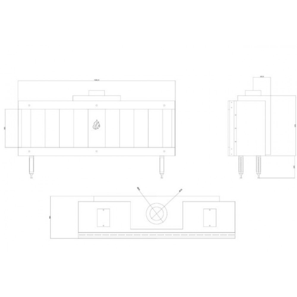 Cheminée à gaz Balkan Energy GAS STRAIGHT 150, 13kW | Cheminées à gaz | Insert cheminées |