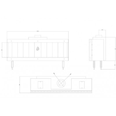 Cheminée à gaz Balkan Energy GAS STRAIGHT 150, 13kW - Insert cheminées