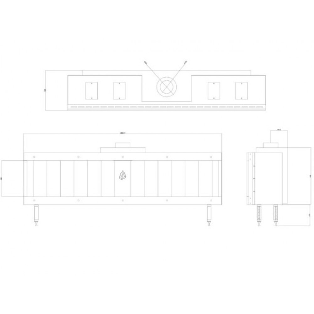 Cheminée à gaz Balkan Energy GAS STRAIGHT 200, 17kW | Cheminées à gaz | Insert cheminées |