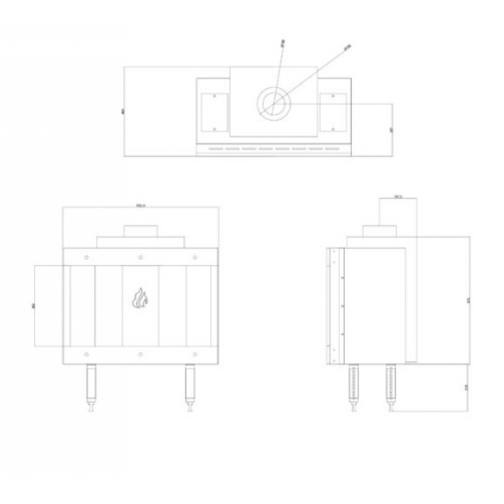 Cheminée à gaz Balkan Energy GAS STRAIGHT 70, 7.8kW | Cheminées à gaz | Insert cheminées |
