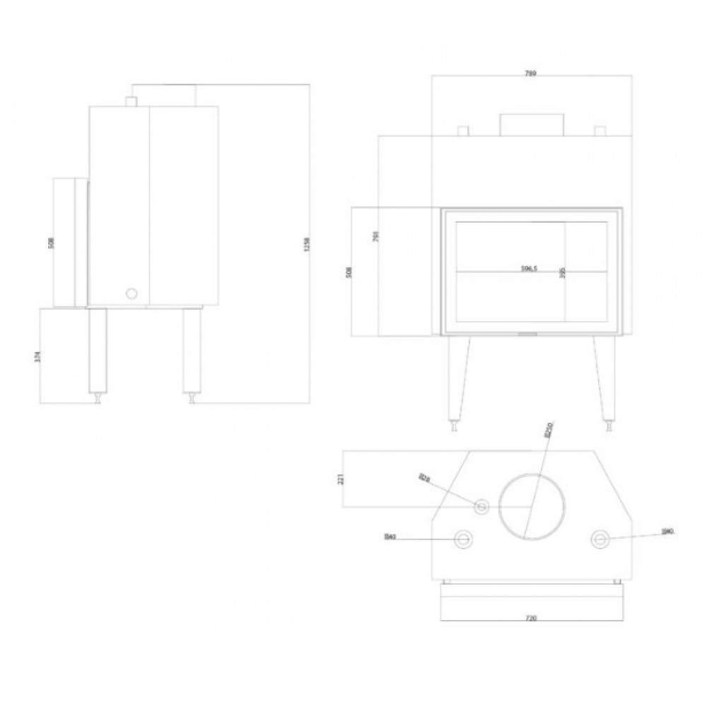 Insert cheminée bouilleur Balkan Energy ATS STABLE HYDRO 700, 24.56kW |  |  |