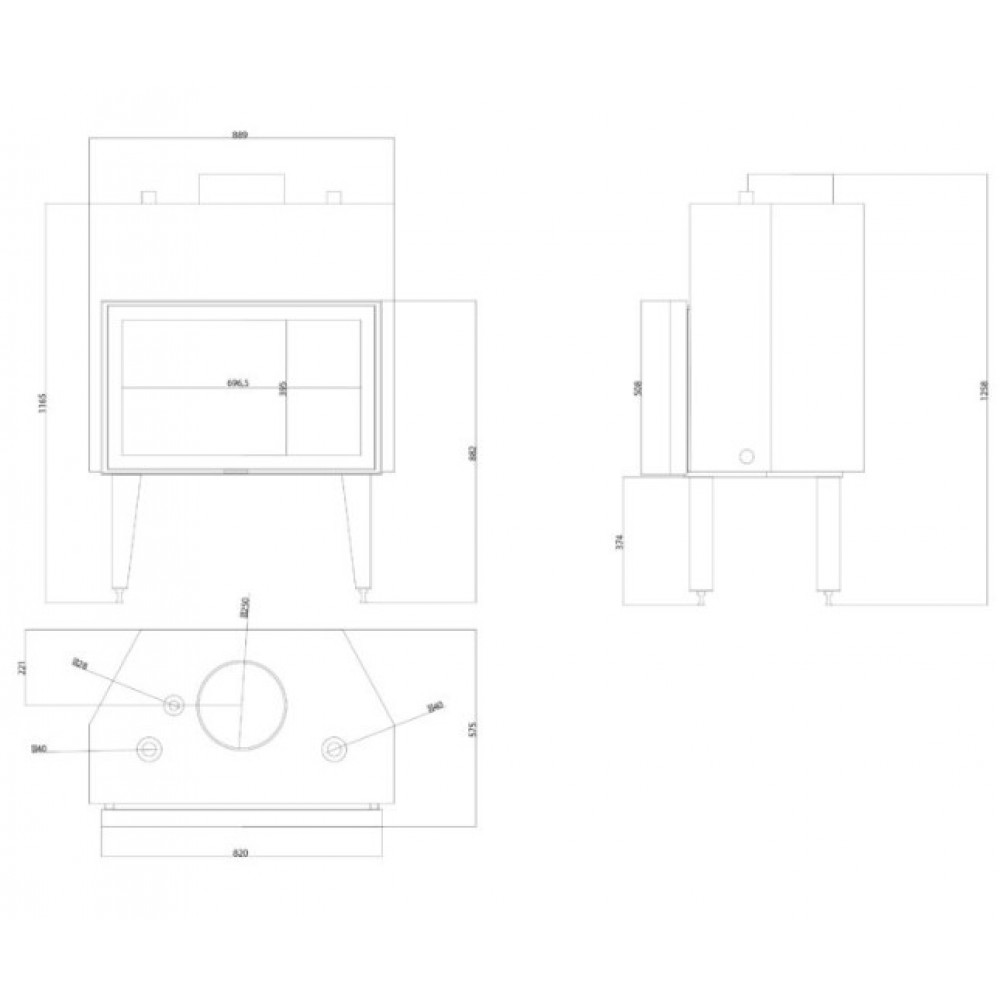Insert cheminée bouilleur Balkan Energy ATS STABLE HYDRO 800, 30.79kW |  |  |
