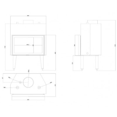 Insert cheminée bouilleur Balkan Energy ATS STABLE HYDRO 800, 30.79kW - Insert cheminées bouilleur