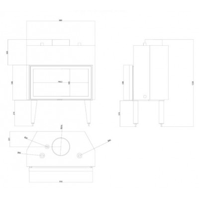 Insert cheminée bouilleur Balkan Energy ATS STABLE HYDRO 900, 32.2kW - Insert cheminées bouilleur