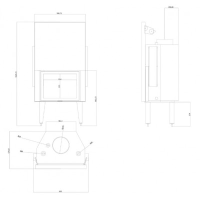Insert cheminée bouilleur Balkan Energy ATS STRAIGHT HYDRO 700, 24.56kW - Insert cheminées bouilleur