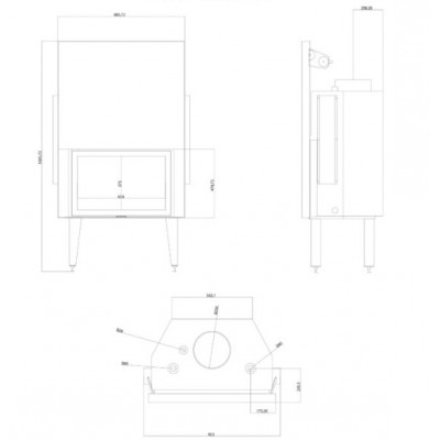 Insert cheminée bouilleur Balkan Energy ATS STRAIGHT HYDRO 800, 29.58kW - Insert cheminées bouilleur