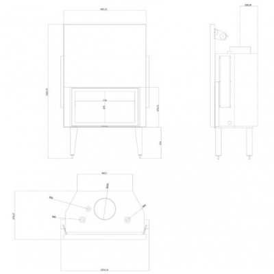 Insert cheminée bouilleur Balkan Energy ATS STRAIGHT HYDRO 900, 32.2kW - Insert cheminées bouilleur