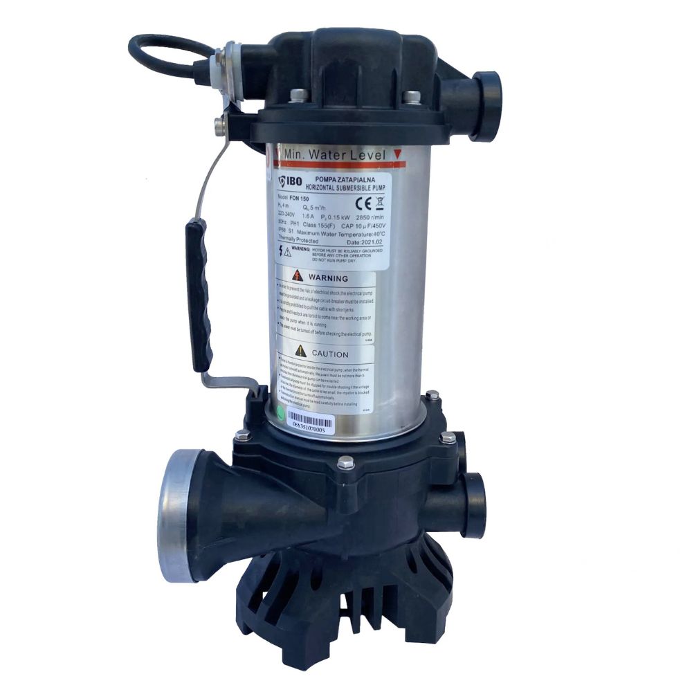 Pompe de fontaine IBO FON 150, submersible – débit 5000 l/h, puissance 0.15 kW, hauteur manométrique 4 m | Pompes submersible | Pompe a eau |