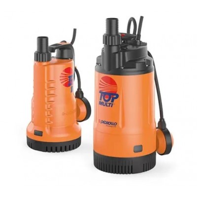 Pompe submersible avec flotteur externe Pedrollo TOP MULTI 2, multistage – puissance 0.55 kW, débit 80 l/min, hauteur manométrique 42 m, adaptée pour jardins, puits et autres applications - Pedrollo