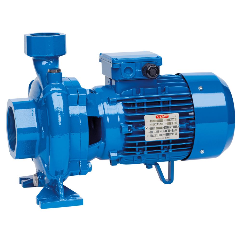Pompe centrifuge monophasée Speroni CFM 550 – puissance 4000 W, hauteur manométrique 37 m, débit 700 l/min. |  |  |