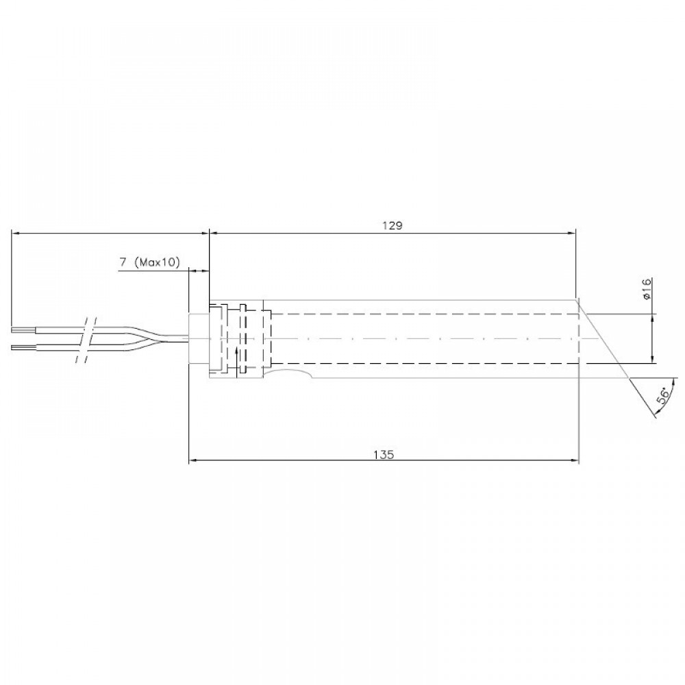Bougie / Résistance d’allumage avec kit de tube guide pour poêles à granulés Jotul, Ravelli et autres, longueur 144 mm, 350 W | Bougie pour poêles à granulés | Pièces détachées pour poêles à granulés |