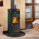 Poêle à bois en fonte italienne La Nordica Super Junior, verte, 5.7kW | Poêles à bois en fonte | Poêles à bois |