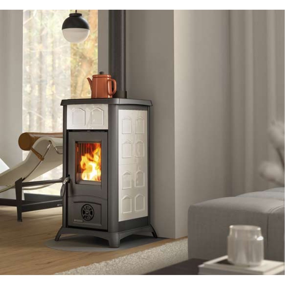 Poêle à bois italien La Nordica Gemma, blanche, 6.5kW | Poêles à bois |  |