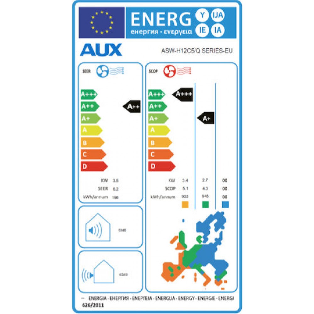Inverter air conditioner avec WiFi AUX Q-PLUS, 12000 BTU | Climatiseurs muraux | Climatiseurs |