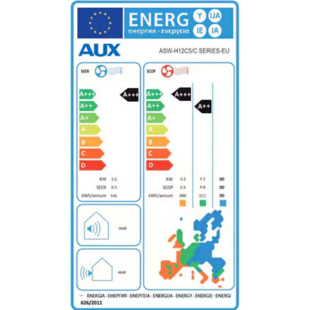 Inverter air conditioner avec WiFi AUX C-Series, 12000 BTU | Climatiseurs muraux | Climatiseurs |