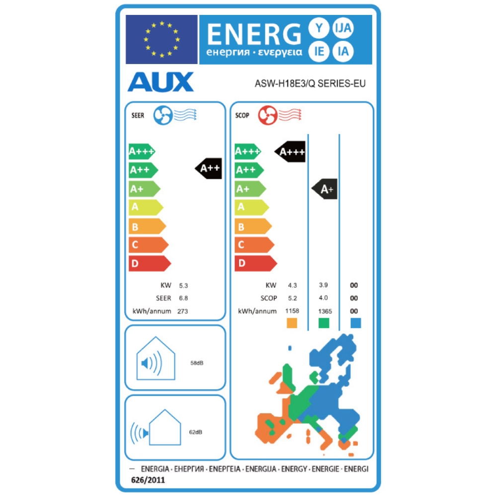 Inverter air conditioner avec WiFi AUX Q-PLUS, 18000 BTU | Climatiseurs muraux | Climatiseurs |