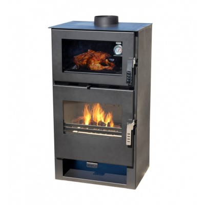 Poêle à bois avec four Verso F, 9 kW - Cuisinières à bois