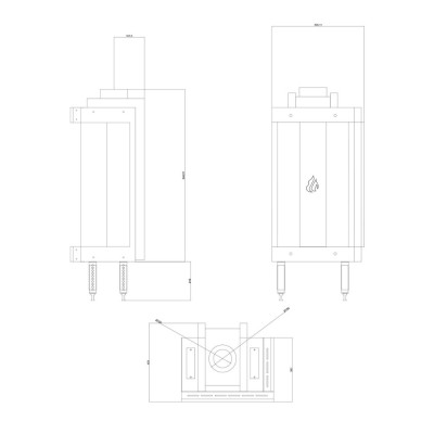 Cheminée à gaz Velmora Fire GAS STANDING CORNER, 3.9kW - 6.0kW - Insert cheminées