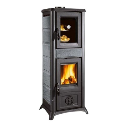 Poêle à bois avec four italien La Nordica Gemma Forno, pierre naturelle, 7.3kW - Poêles à bois et cheminées italiennes