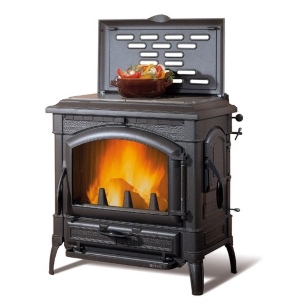 Poêle à bois en fonte italienne La Nordica Isotta CC Lean avec plaque de cuisson, 9.3kW | Poêles à bois en fonte | Poêles à bois |