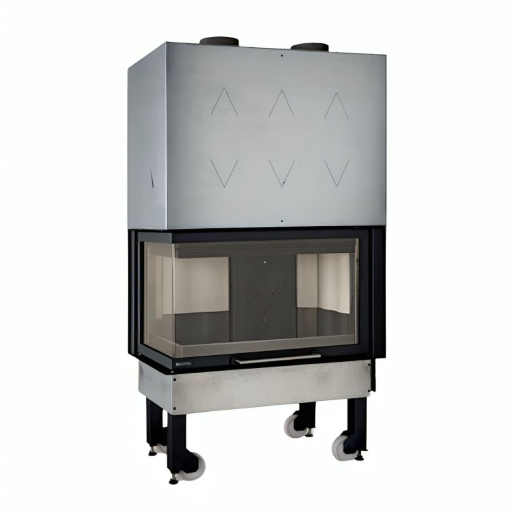 Cheminée à bois en fonte italienne La Nordica Monoblocco 800 Angolo gauche, 10.0kW | Insert Cheminées à bois | Insert cheminées |