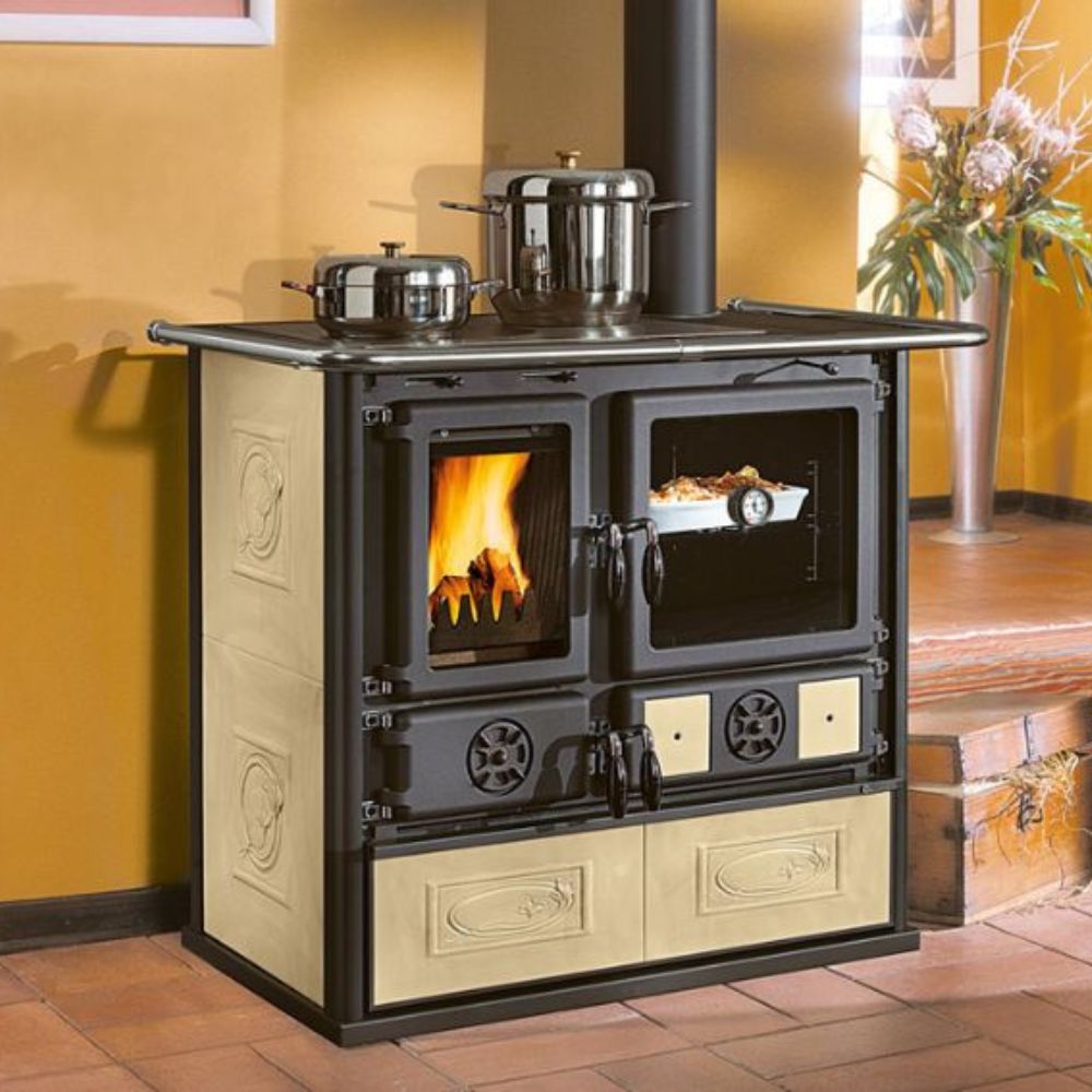 Cuisinière à bois italienne La Nordica Rosa, écrue, 8.8kW | Cuisinières à bois |  |