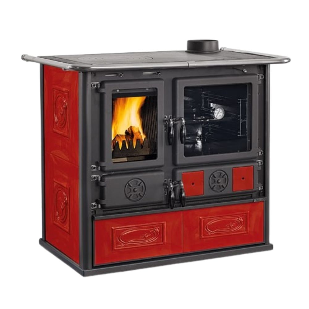 Cuisinière à bois italienne La Nordica Rosa, rouge, 8.8kW | Cuisinières à bois |  |