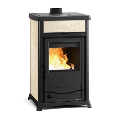 Poêle à bois italienne bouilleur La Nordica Termorossella Plus EVO DSA, écrue, 11.1kW - Poêles à bois et cheminées italiennes