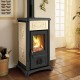 Poêle à bois italien La Nordica Gemma, écrue, 6.5kW | Poêles à bois |  |