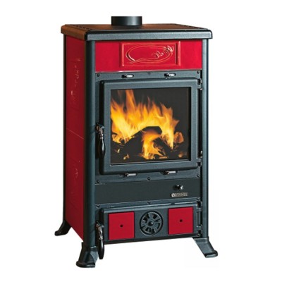 Poêle à bois italien La Nordica Rossella R1, rouge, 9kW - Poêles à bois et cheminées italiennes