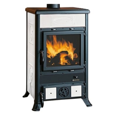 Poêle à bois italien La Nordica Rossella R1, blanche, 9kW - Poêles à bois et cheminées italiennes