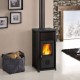 Poêle à bois italien La Nordica Tea, noire, 7kW | Poêles à bois |  |