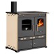Poêles à bois cuisinière Prometey Perfect Eco Lux avec sortie de fumée à gauche, couleur ivoire, 7,5 kW | Poêles à bois |  |
