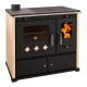Poêles à bois cuisinière Prometey Perfect Praktik Lux, ivoire, sortie de fumée à gauche, 9,5 kW |  |  |