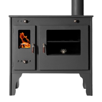 Poêle à bois cuisinière Prometey Retro Eco, 7 kW - Poêles à bois