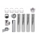 Kit conduit de cheminée pour poêle à granulés, Inox, Isolé, Ф80 (diamètre intérieur), 5.7m | Kits conduit de cheminée | Cheminée |